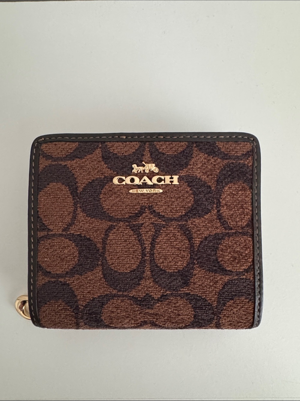 Coach Snap Wallet In Signature Chenille